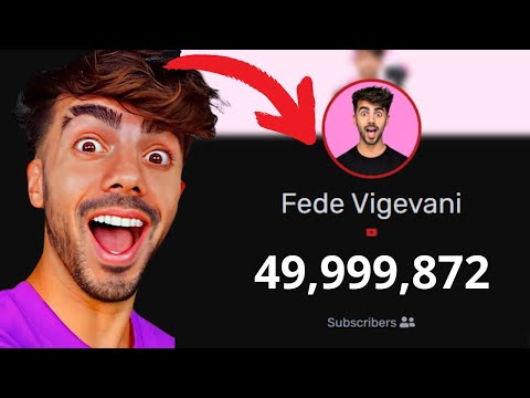 📊 Fede Vigevani - Suscriptores en Vivo | Apunto de llegar a 50 Millones de Suscriptores en YouTube's Avatar