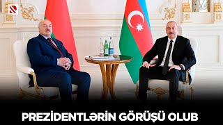 Prezidentlərin görüşü olub - Azərbaycan və Belarus prezidentləri mətbuata bəyanatla çıxış ediblər