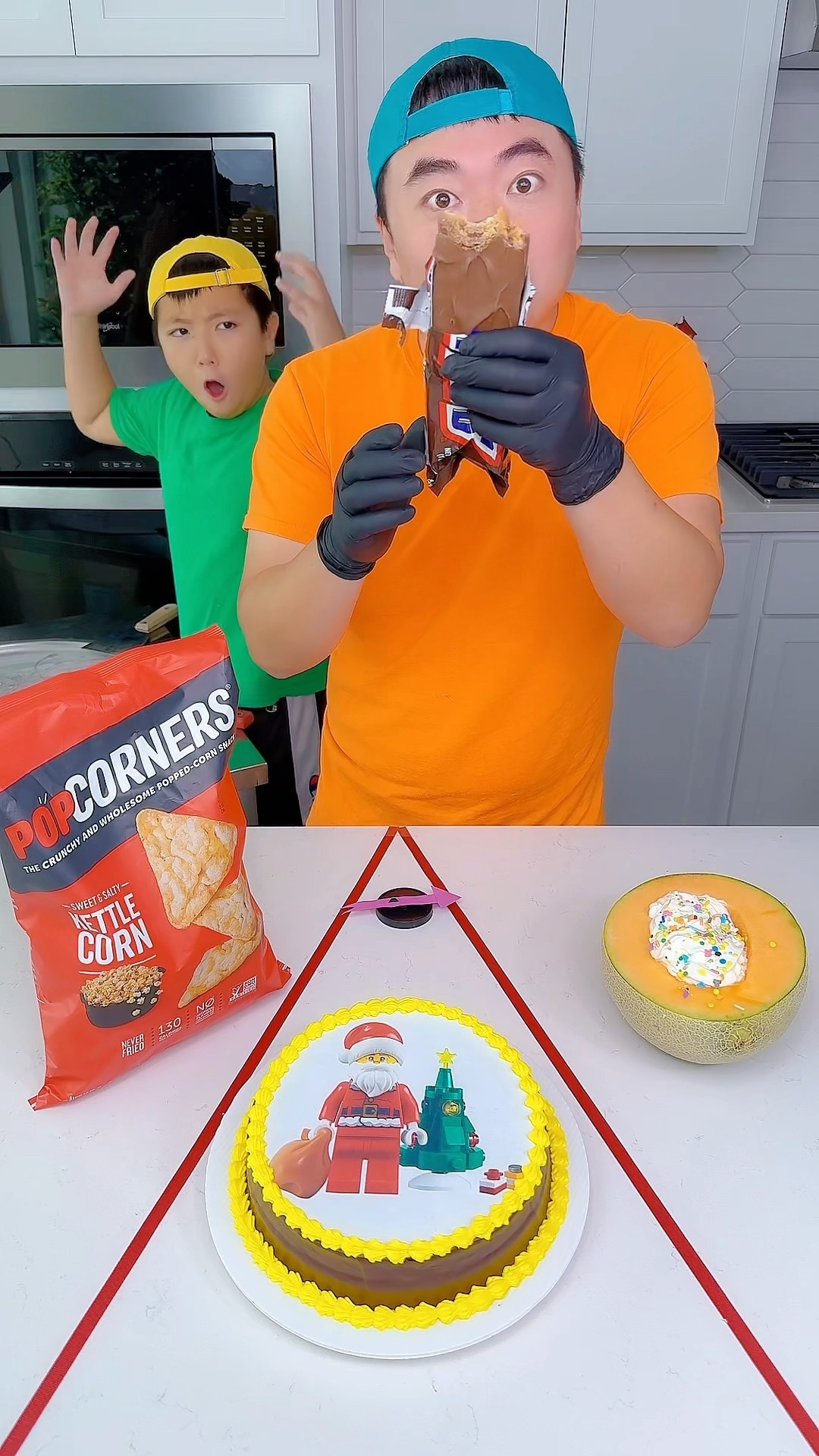 Lego cake vs Spicy sauce ice cream challenge!?03 #funny by Ethan Funny Family