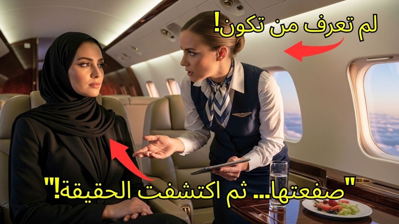 مضيفة تهين امرأة عربية في طائرة خاصة… لكنها لم تعرف من تكون!