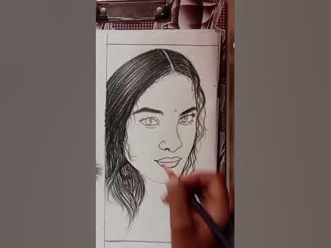 heroine sketch with pencil 🥰👌💐 - YouTube
