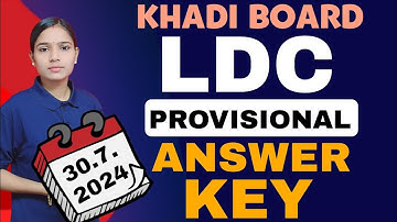 KHADI BOARD LDC MAINS PROVISIONAL ANSWER KEY