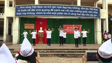 Trường THCS Lê Văn Thiêm - 26/03 - Nhảy : Tiến lên Việt Nam ơi - Chi đội lớp 8.4