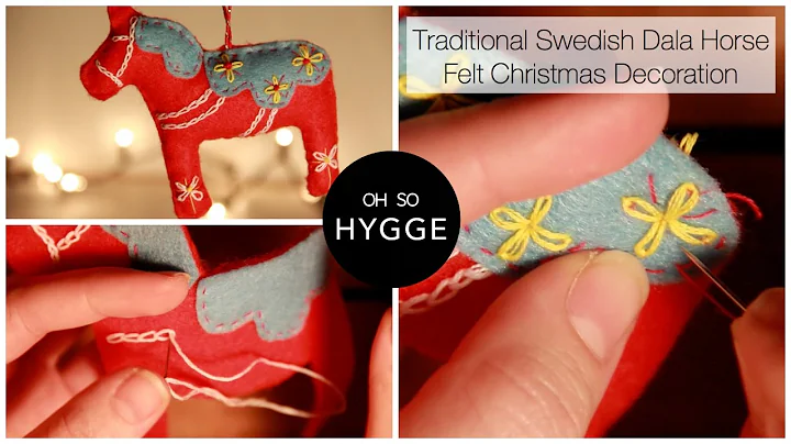 Traditional Swedish Dala Horse Felt Christmas Decoration