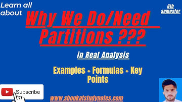 Why We Need Partition Of Interval In Real Analysis in Urdu | Examples OF Partition