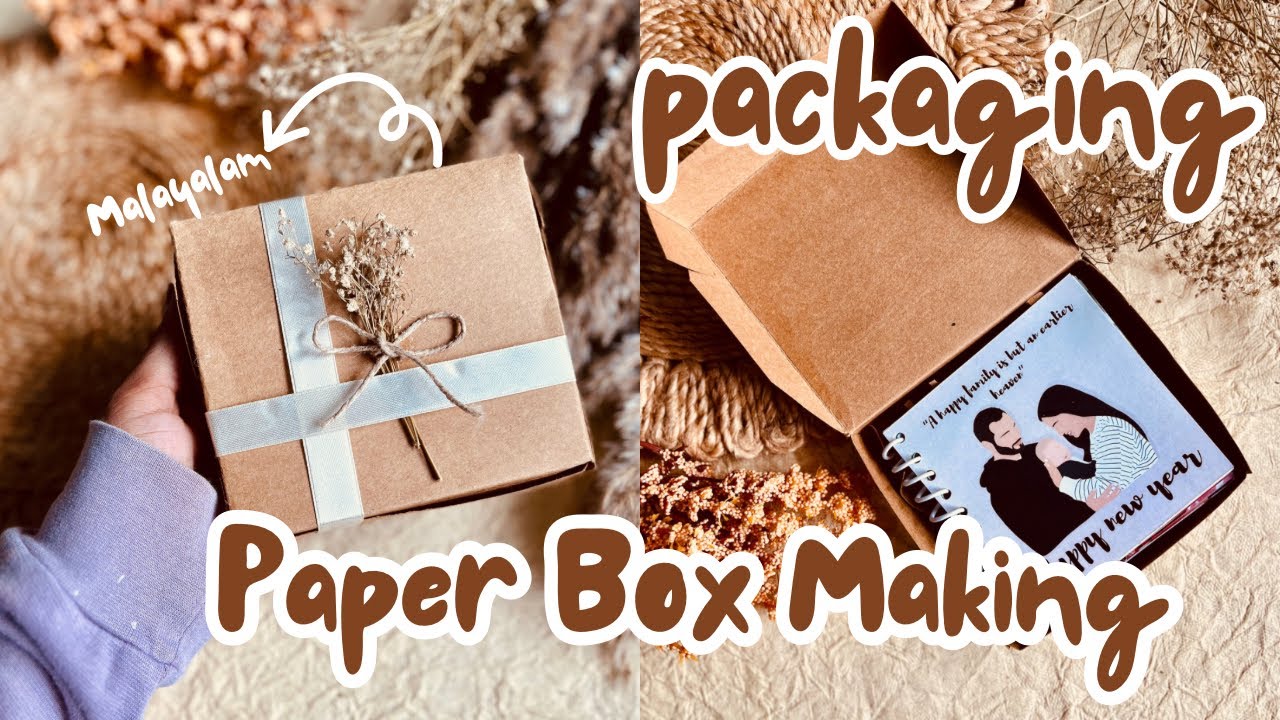 How to make Paper Box For small business 📦|DIY Packaging box making| Malayalam