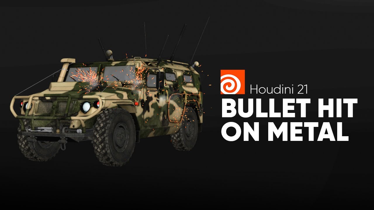Houdini Tutorial | Bullet Hit on Metal | (HIP FILE)