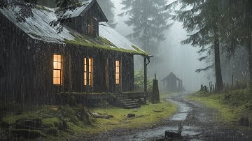 Super Heavy Rain To Sleep Immediately - Brown Noise for FAST Sleep - Deep Sleep with Rain Sounds