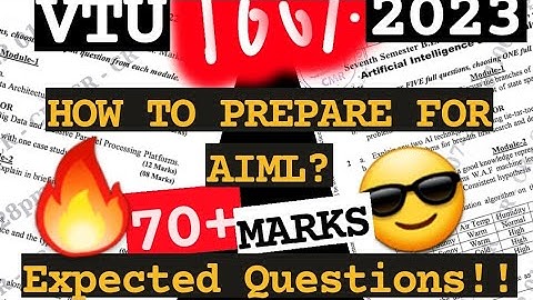 AIML SIMPLE PLAN 70+ marks Best Video💯SUPER TRICKS 2023 EXAM🤩🎯NEW UPDATE 🔥🔥🔥 7SEM CSE ISE #vtu #2023