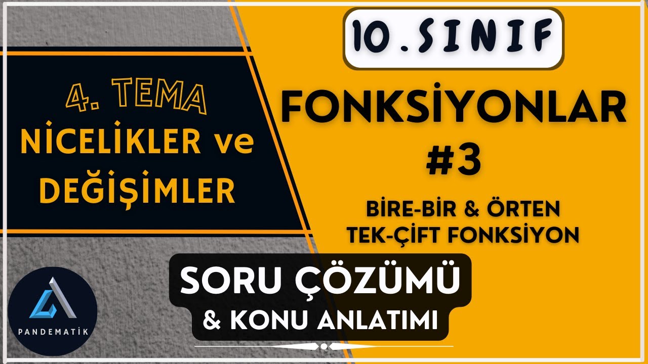 FONKSİYONLAR 10.Sınıf Matematik | Soru Çözümü ve Konu Anlatımı (Yeni Müfredat)