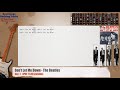 Don't Let Me Down - The Beatles Guitar Backing Track with chords and lyrics