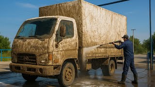 Satisfactory  pressure washing of a Hyundai mini truck