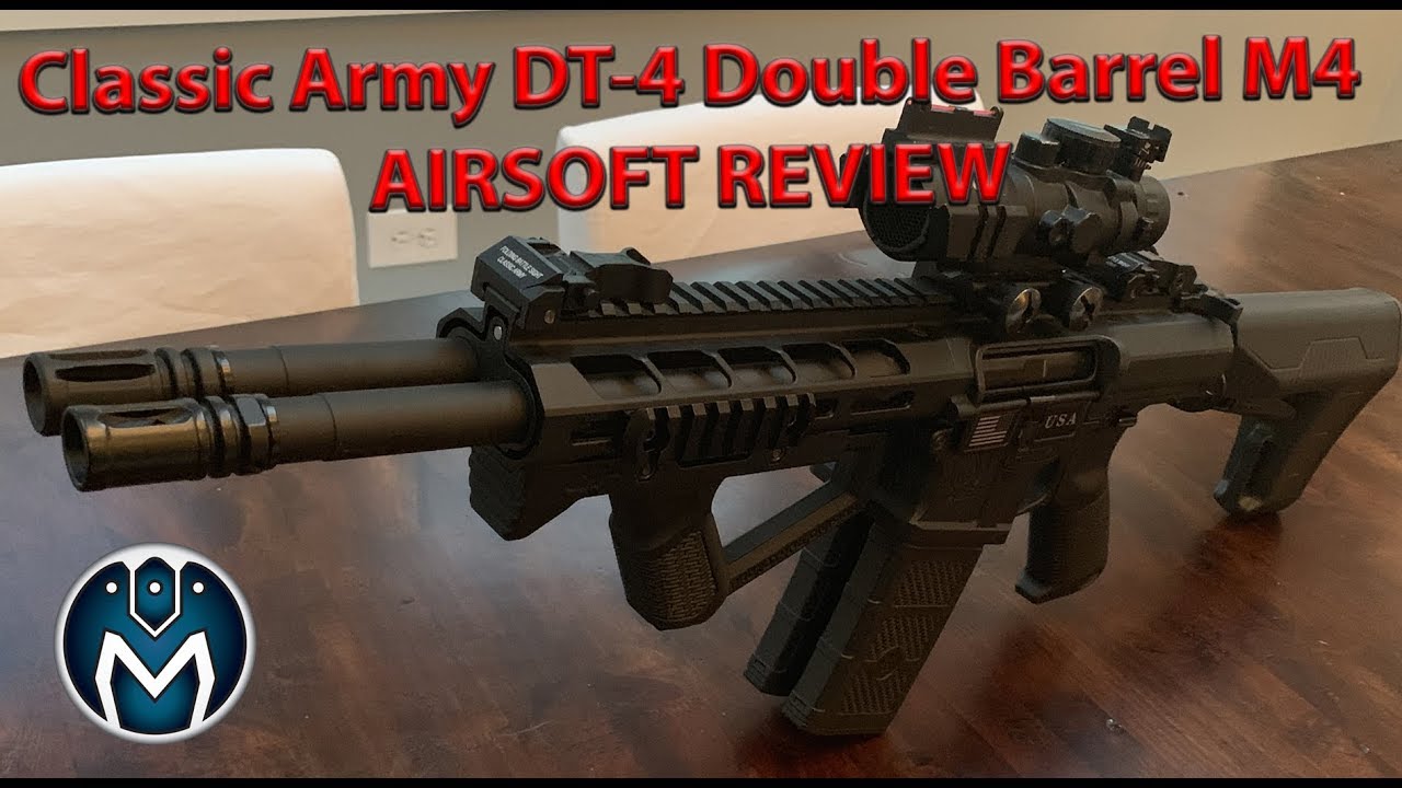 Classic Army DT4 Double Barrel M4 *AIRSOFT REVIEW* YouTube