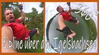[HD 360°] Abenteuerwald Enderndorf (Kletterpark) am Brombachsee Teamausflug Juli 2022 Zipline See screenshot 5