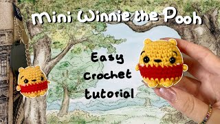 How to Crochet a Mini Winnie the Pooh Tutorial - BEGINNER FRIENDLY