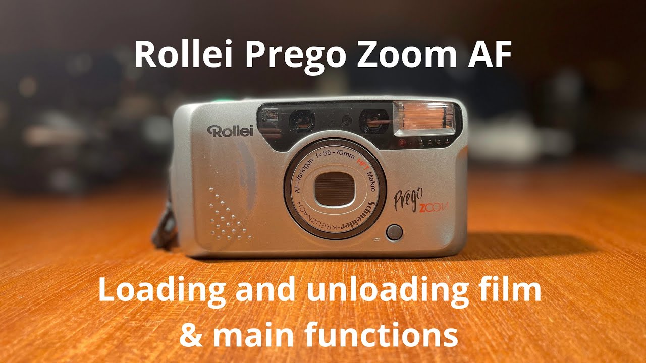 Rollei Prego Zoom AF, loading and unloading film, main functions/ tutorial  for compact film camera