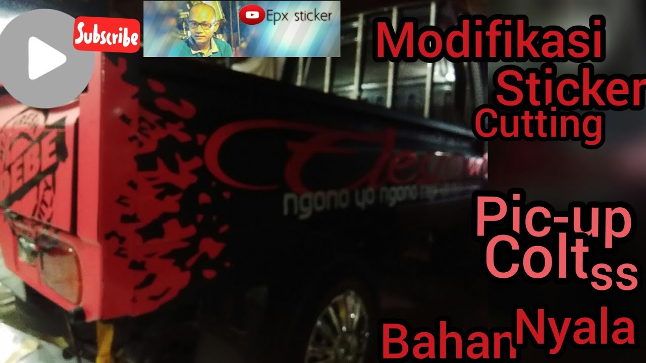 Modifikasi Sticker Cutting Pic Up Colt T120ss Mitsubishi Bahan Nyala YouTube