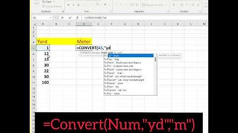 Yard To Meter Convert Data In Ms Excel #yardtometer #msexcel #shorts #short
