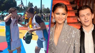 Zendaya's a Supportive Girlfriend to Tom Holland During Basketball Game