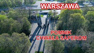 Warszawa Pomnik Chwała Saperom z drona 💣💥 Warsaw