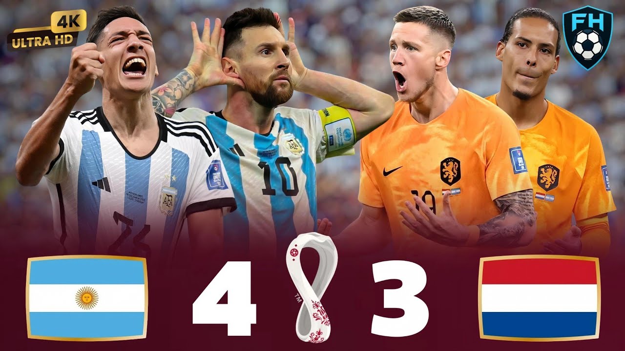 Месси уничтожает Нидерланды и выбивает их с чемпионата мира 😱🔥🌟 ● Аргентина (4-3) Нидерланды ¦ 4K 🎬