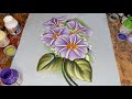 como pintar flor lilás