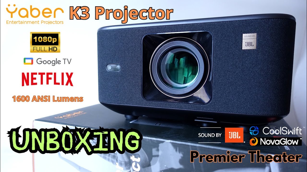 🔥Yaber K3 1080p 1600 ANSI Google TV Home Theater Smart Projector