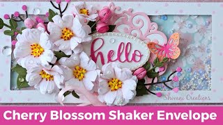 Cherry Blossom Shaker Envelope/ Paper Sakura Flowers/ Shagun Envelope