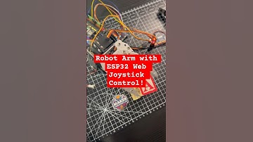 Robot Arm with Esp32 Web Joystick Control! #esp32 #arduino #robotics #servomotors #coding #robot
