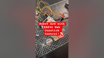 Robot Arm with Esp32 Web Joystick Control! #esp32 #arduino #robotics #servomotors #coding #robot