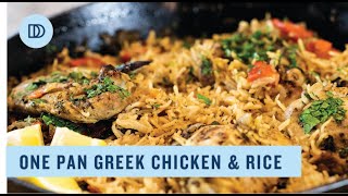 One Pot Greek Chicken & Rice / READY IN UNDER 60 MINUTES!