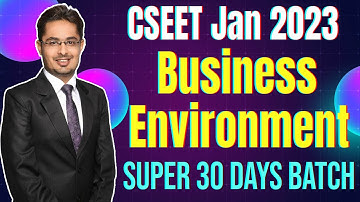 FREE CSEET Business Environment LIVE Batch for Jan 2023 | Lecture 2