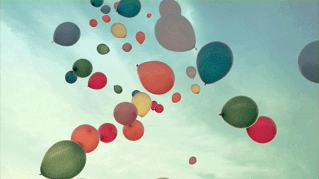 Flying balloons gif
