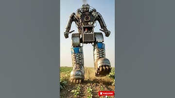 Examine the colossal bipedal robot prototype stepping