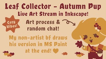 Leaf Collector Autumn Pup - Live Art Stream in Inkscape!