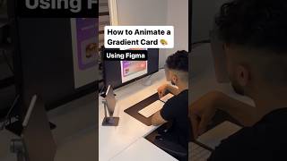 Animate a Gradient card using Figma 😳#webdesign #uidesign #ui #ux #figma © screenshot 2