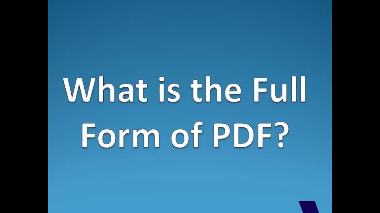 pdf full form after phd