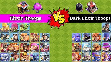 Elixir Troops VS Dark Elixir Troops | Clash Of Clans |