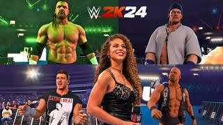 WWE 2K24: 5 Mins of Samantha Irvin announcing WWE Legends