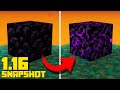 Minecraft 1.16 Snapshot CRYING Obsidian! Target Block (New 20w09a Nether Update)