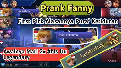 PRANK FANNY FIRST PICK !!! PURA PURA KETIDURAN | MOBILE LEGENDS BANG BANG