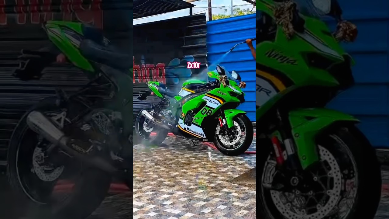 Zx10r washing shorts. Cleaning the dream bike of every middle