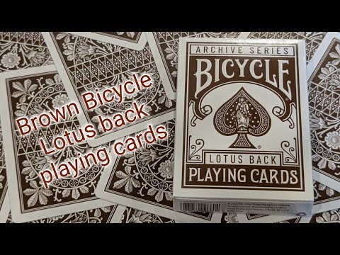 レアデック lotus Daily deck review day 270 - Bicycle Archive series Brown