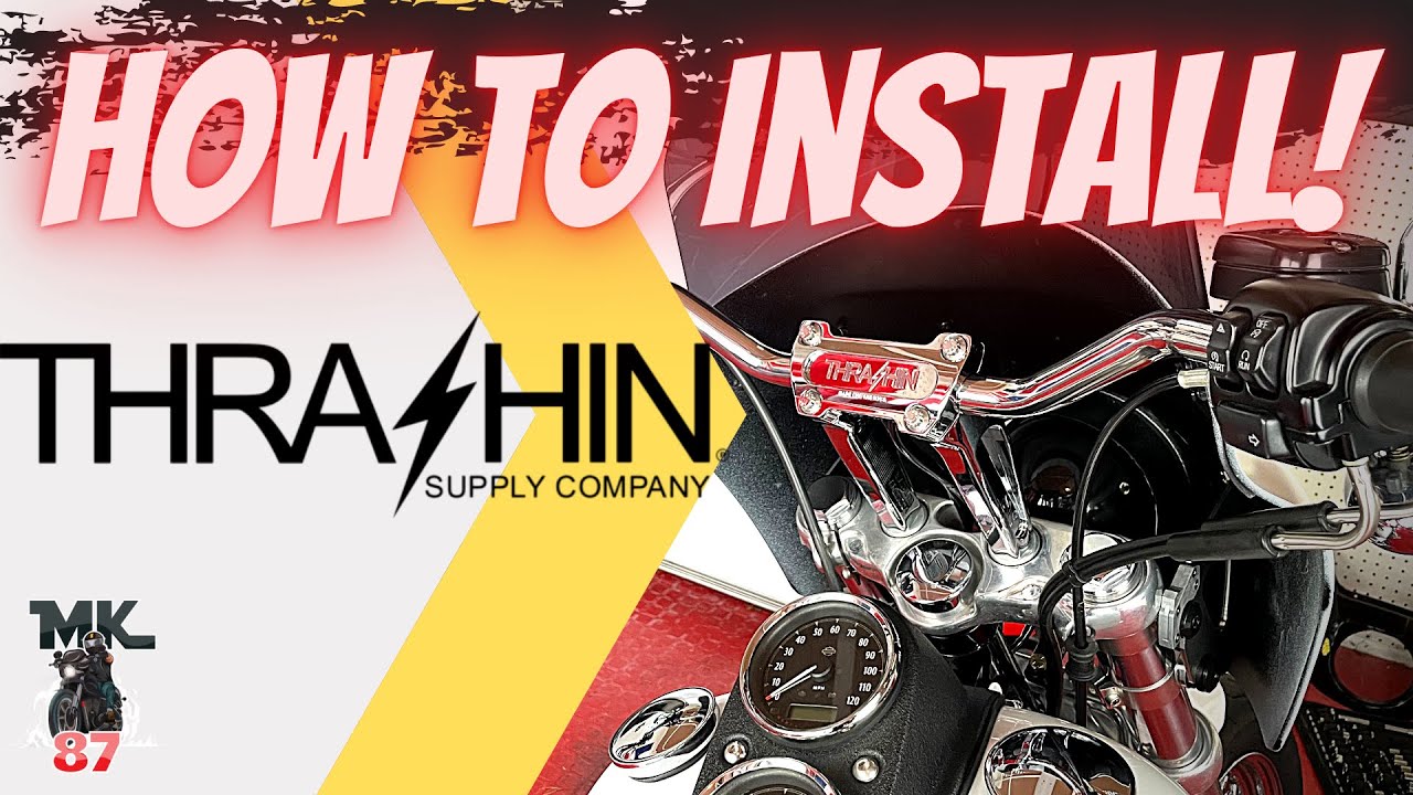 Thrashin supply risers install for Harley Davidson - YouTube