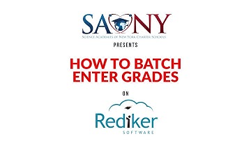 How to Batch Enter Grades on Rediker
