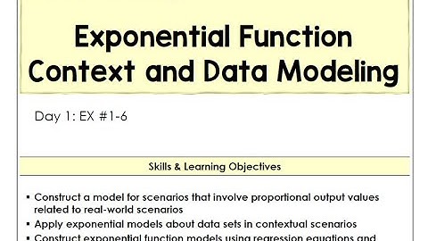 2.5-A Exponentiële Functie Modellering Video 1