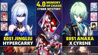 E0S1 Jingliu Hypercarry &amp; E0S1 Anaxa x Cyrene | Memory of Chaos 12 | Honkai Star Rail 4.0