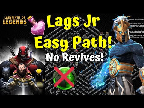 Lags Jr Labyrinth of Legends Easy Path! Reviveless Challenge! Live! – Marvel Contest of Champions