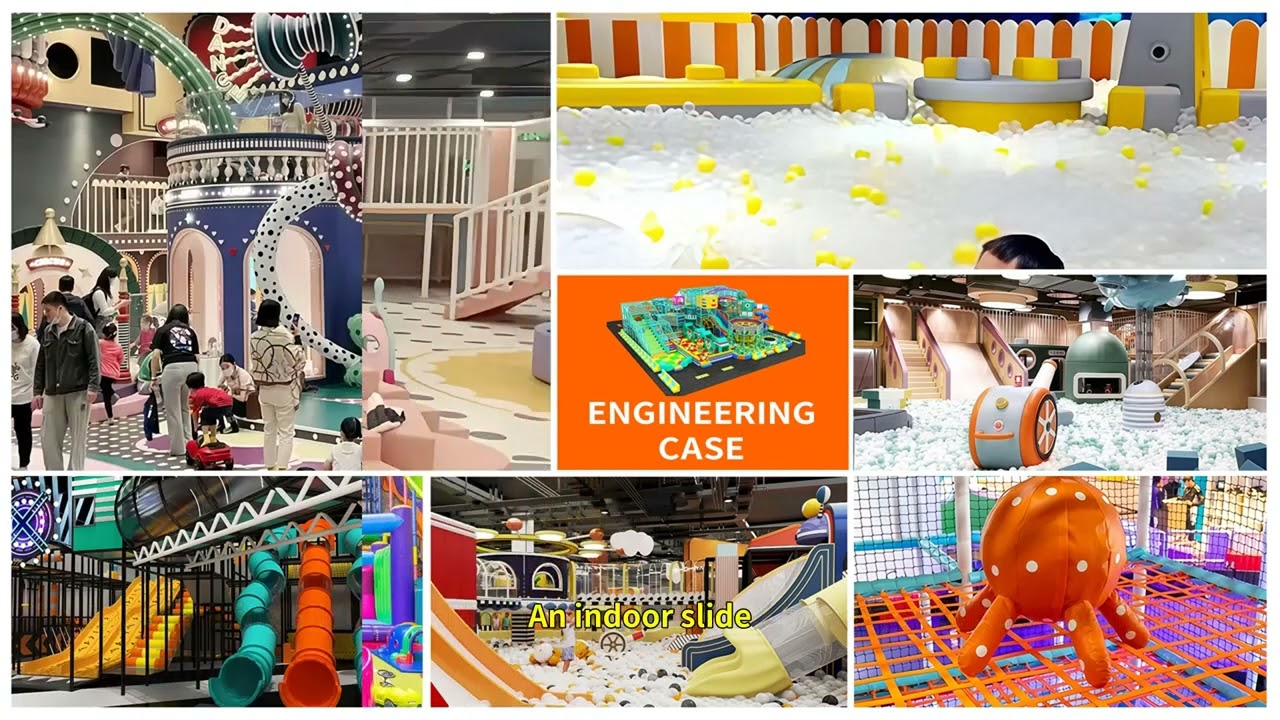 New kids indoor playground equipment trampoline park with ninja warrior