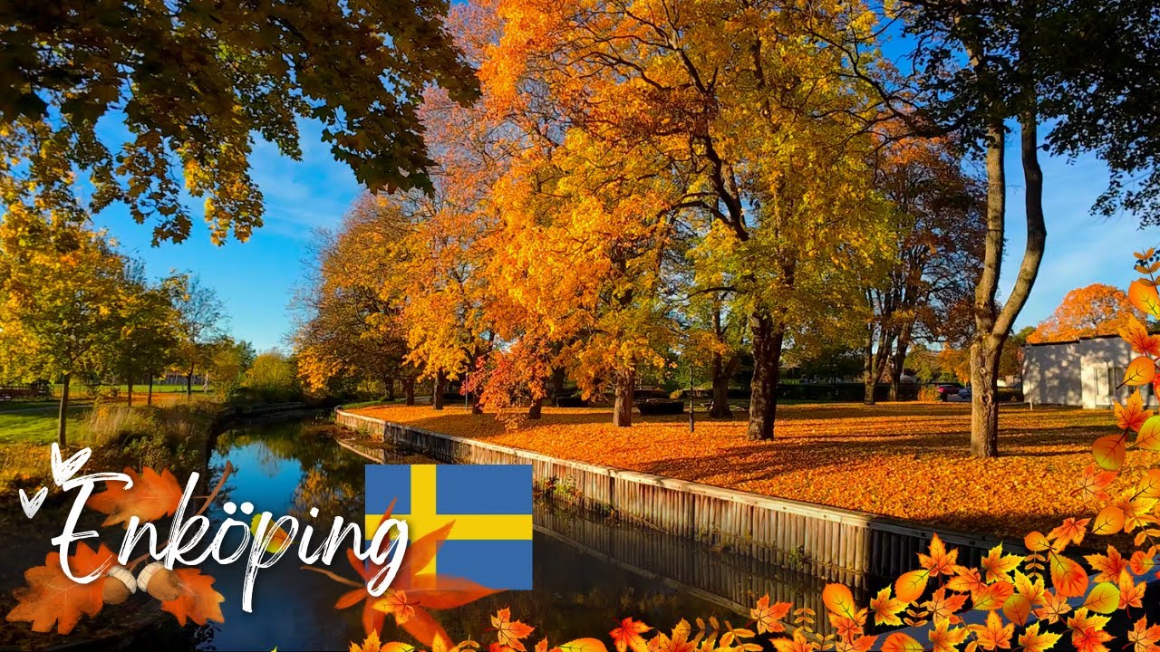 Autumn in Beautiful Scandinavian City | Walking Tour |